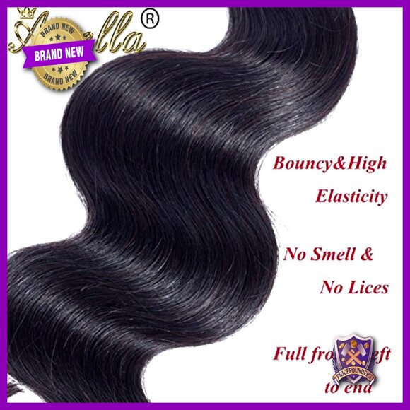 22-20-18 Inch Body Wave Human Hair Extensions 3 Bundles Virgin Brazilian